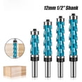 thumbnail image 1 of Premium CNC-Ready Woodworking Spiral Router Bit with Double Bearings - 12mm Shank, 3/4 Inch Cutting Diameter, 85mm Length - Disposable Design for Precision Milling, Engraving & Contour Trimming in, 1 of 5