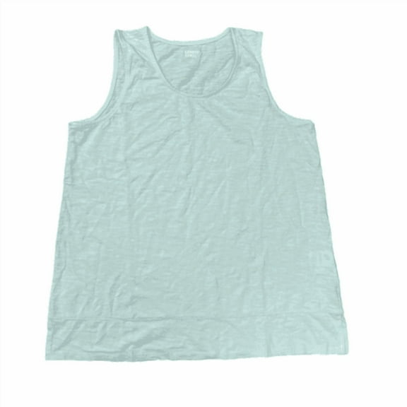 Lands' End Women's Soft Sleeveless Lightweight Split Hem Tank Top (Light Blue, XS)