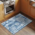 thumbnail image 2 of Blue Coastal Entryway Rug 2'x3'&nbsp; Non Slip Front Door Mats, Nautical Coral Starfish Shell Turtle Summer Entrance Rugs Indoor Outdoor Carpet, Washable Floor Mats Small Area Rug for Bedroom Kitchen, 2 of 8