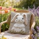 thumbnail image 1 of Almohadas lumbares con estampado de conejitos blancos, incluye funda de almohada e inserto, cojín de respaldo extraíble y lavable para sofá cama, oficina, siesta, funda de almohada corta de felpa., 1 of 6