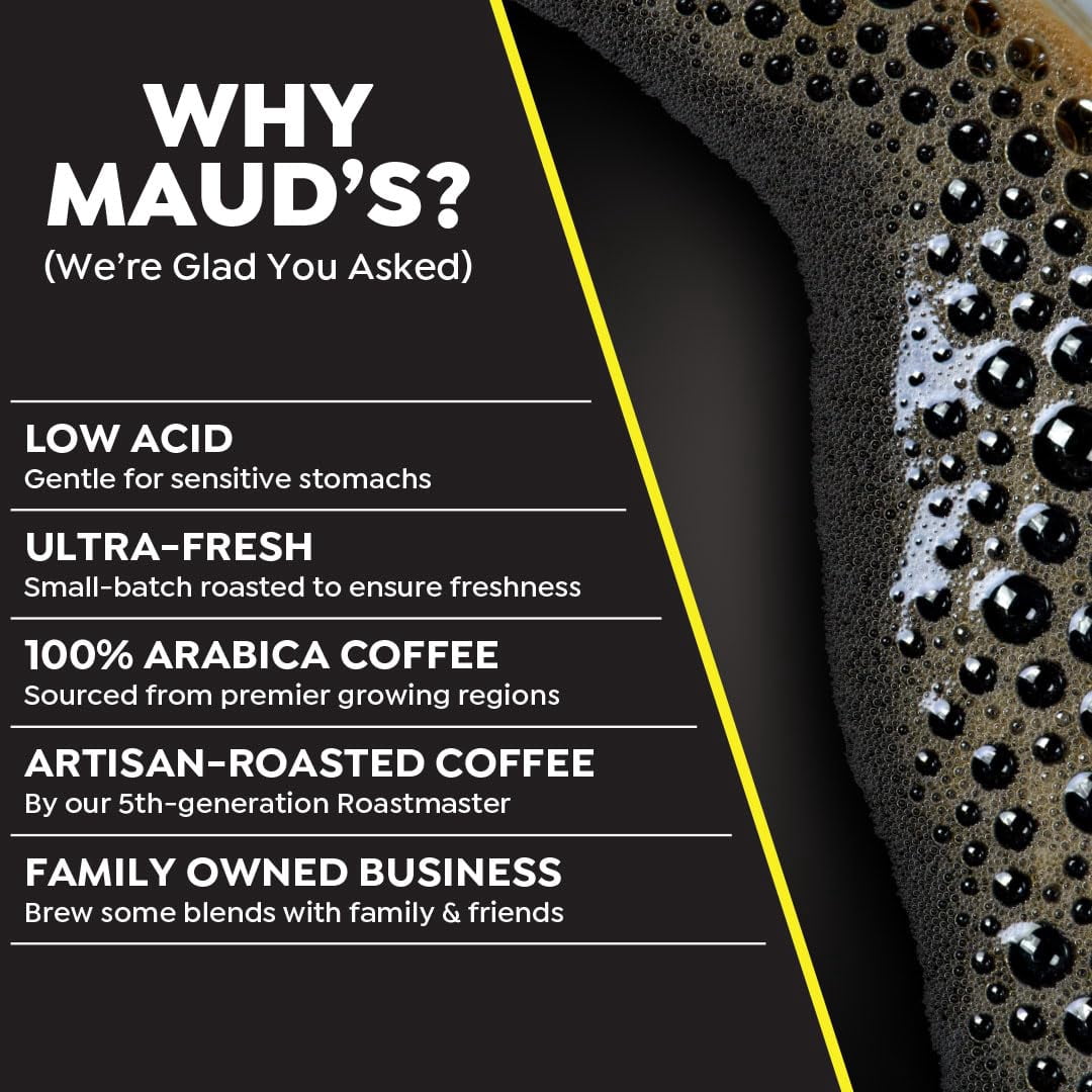 Maud's World's Strongest Decaf Coffee Pods, 100 ct, Decaffeinated Dark Roast Coffee in Single Serve Pods – 100% Arabica Beans, Compatible with Keurig K Cups Maker
