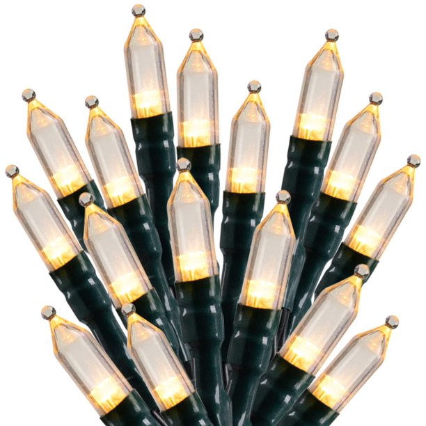 Cadena de luces navideñas, 108 pies. Mini luces LED transparentes de 300 con 8 modos de iluminación para decoración de luces de árbol de Navidad de fiesta de jardín de Halloween (blanco cálido) Xemadio CJWUS-5995