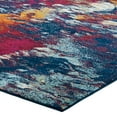 thumbnail image 4 of Entourage Foliage Contemporary Modern Abstract 5x8 Area Rug in Blue, Orange, Yellow, Red, 4 of 8