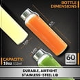 thumbnail image 3 of Botellas de agua Chef's Star de vidrio transparente de 540 ml, juego de 6, 3 of 7