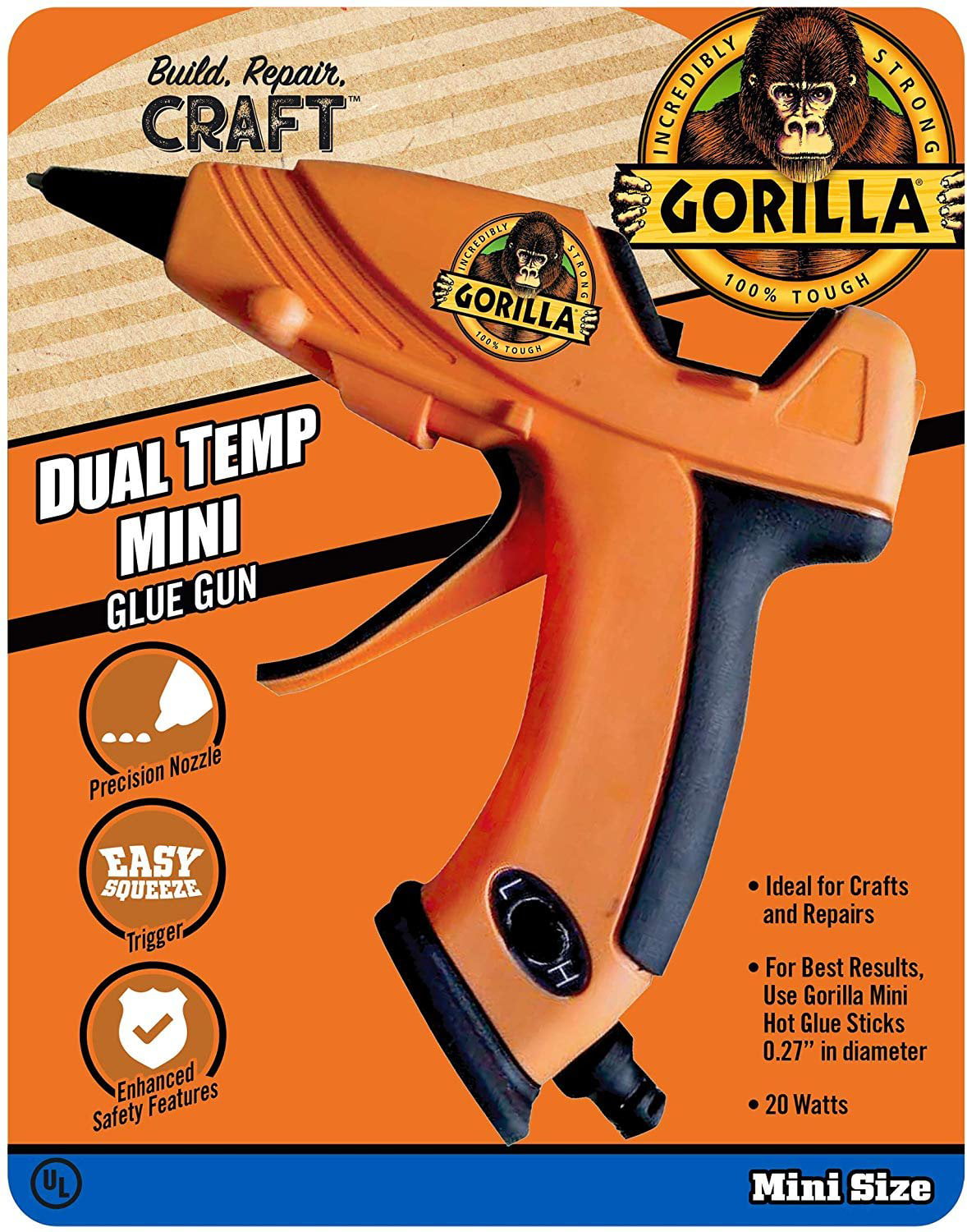 Gorilla Dual Temp Mini Hot Glue Gun