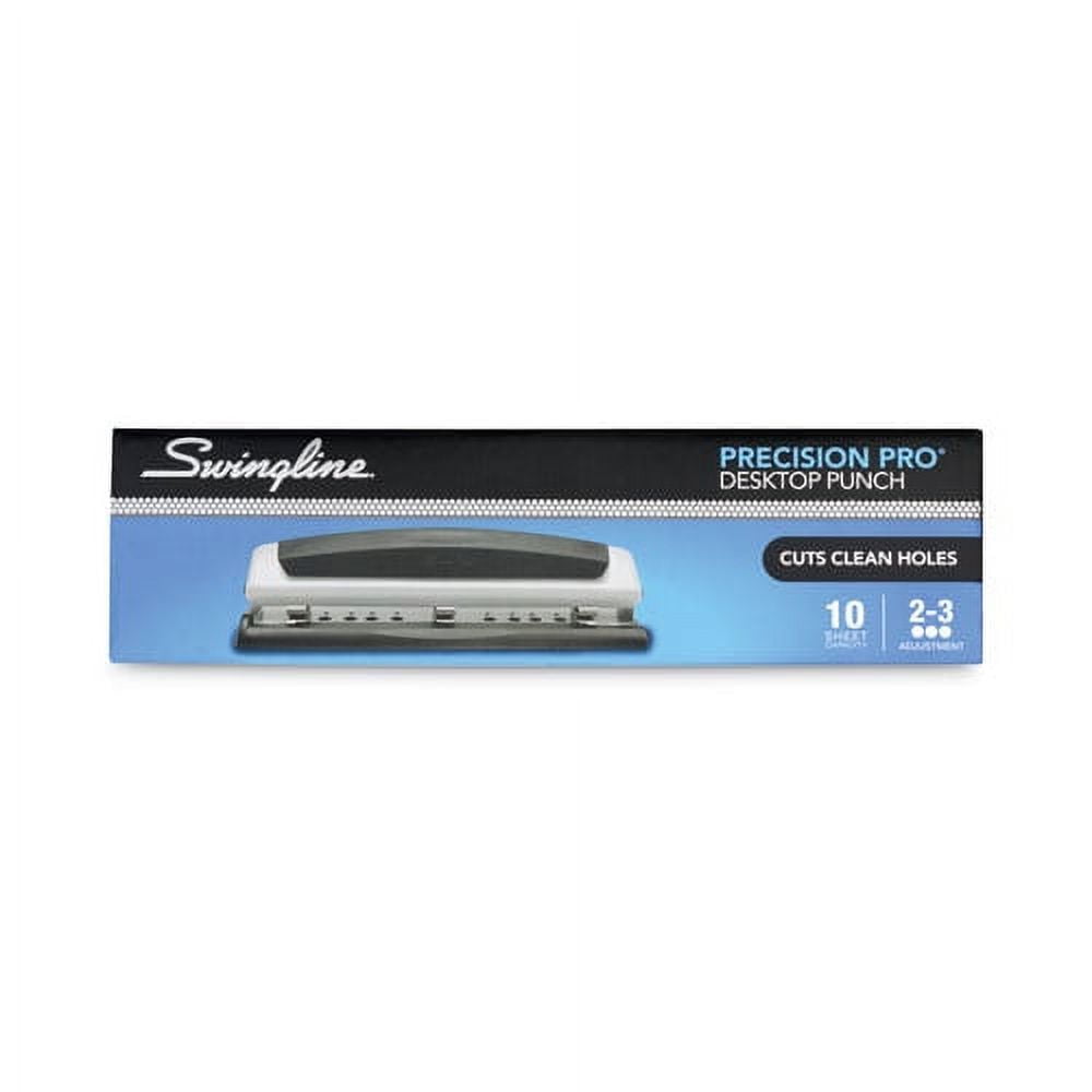 10-Sheet Precision Pro Desktop Two- To Three-Hole Punch, 9/32" Holes | Bundle of 2 Each