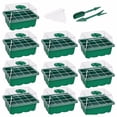 thumbnail image 1 of 10-Pack Seed Starter Trays Seedling Tray (12 Cells per Tray) Humidity Adjustable, 1 of 2
