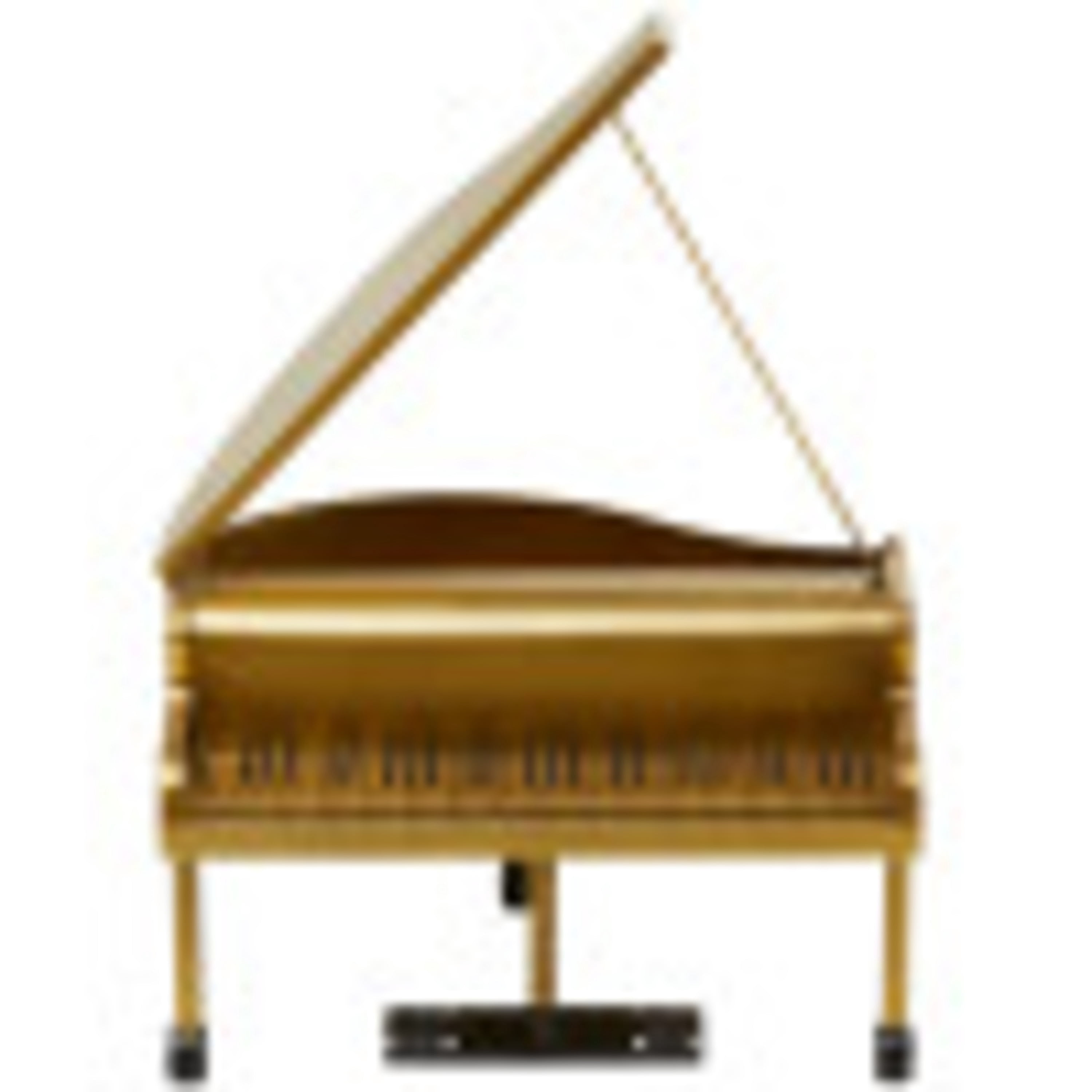 16" x 22" Gold Metal Piano Instrument Sculpture, by DecMode