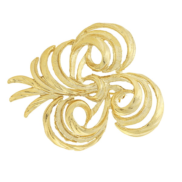 1928 Jewelry 14K Gold Dipped Vintage Inspired Swirl Pin
