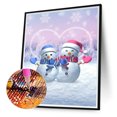 thumbnail image 2 of Taladro de diamante Muñeco de nieve 5D Kits de pintura de bricolaje Decoración de pared redonda completa Arte de diamantes de imitación Hugtrwg Para estrenar, 2 of 9