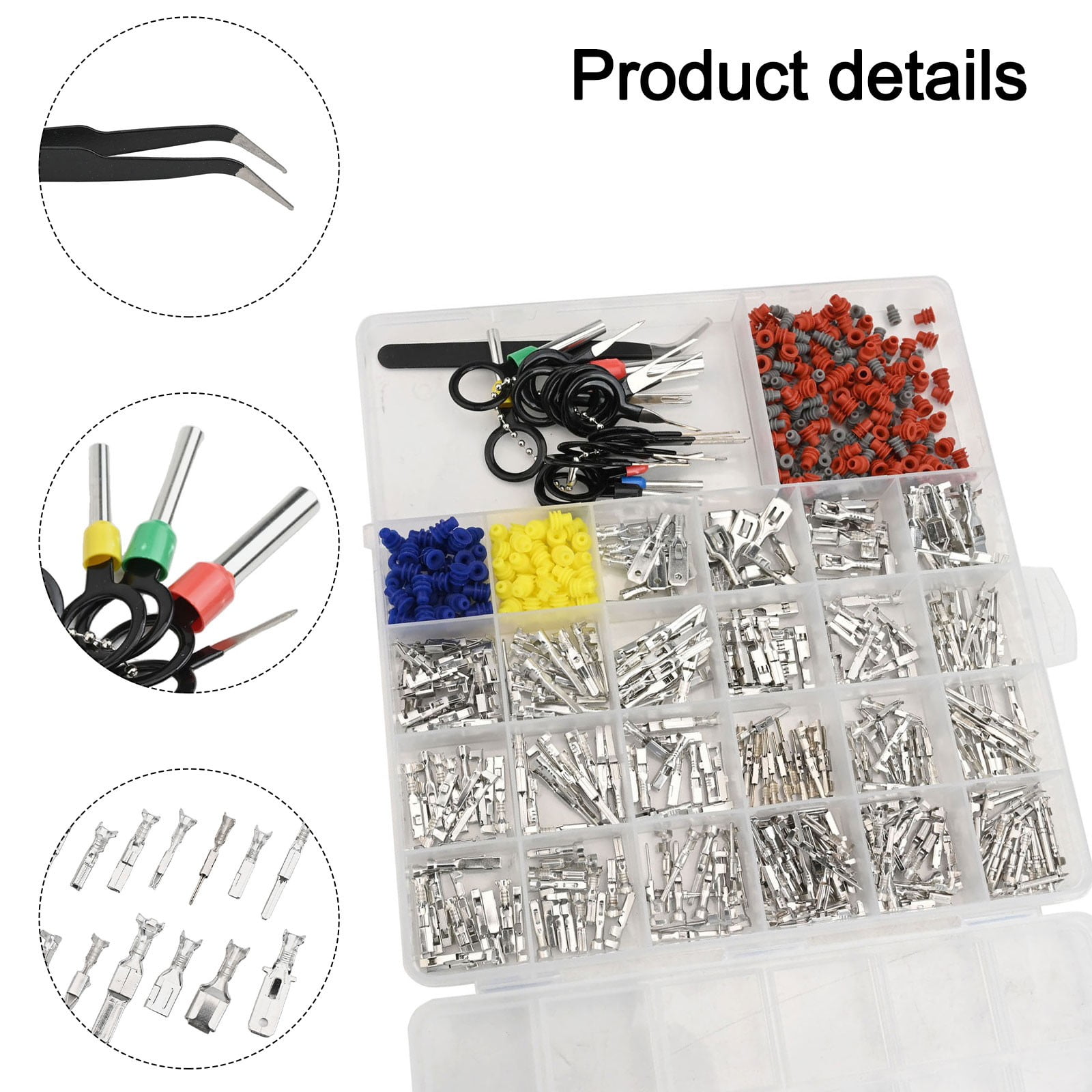 660Pc Pin Connector Car Electrical Wire Terminal 1/1.5/1.8/2.2/2.8/3.5/4.8/6.3