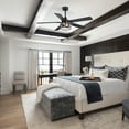 thumbnail image 5 of ALKAFY 52 inch Matte Black Ceiling Fan with Lights - 5 Dual-Sided Blades, 6 Speeds, Remote, for Bedroom & Living Room, 5 of 8
