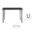 thumbnail image 4 of Lavish Home Desk with Hairpin Legs - Modern Industrial Style Home Decor - Woodgrain-Look and Steel Accent Home Office Furniture, Black, 4 of 7