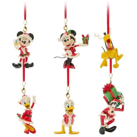 Disney 2025 Holiday Santa Mickey Mouse and Friends Ornament Set