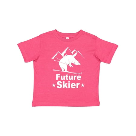 

Inktastic Future Skier Funny Skiing Bear Gift Toddler Boy or Toddler Girl T-Shirt