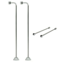 Kingston Brass CCK461 Vintage Single Offset Supply Line with Wall Bracket Combo, Polished Chrome