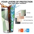 thumbnail image 7 of 30oz Green and Beige Modern Art Geometric Tumblers Stainless Steel Tumbler with Lid and Straw,Vacuum Insulated Double Wall Travel Tumbler Cups Mug with Cleaning Brush for Coffee,Tea, 7 of 7