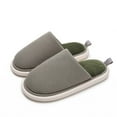 thumbnail image 2 of Taqqpue Women Men Fuzzy House Slippers Solid Color Indoor Outdoor Warm Fluffy Slip-on Slide Slippers Shoes, 2 of 3