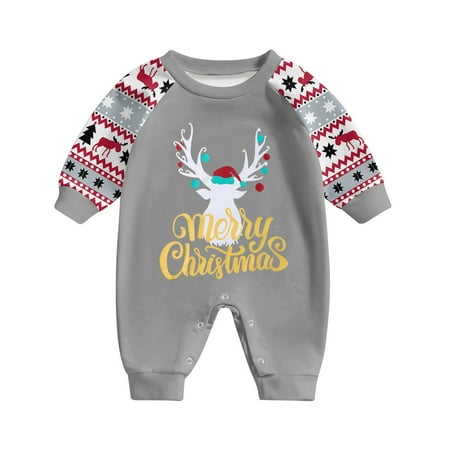 

Act Now! HIMIWAY Christmas Pajamas Christmas Prints Family Matching Long Sleeve Tops+Pants Set Family Matching Sets Baby 18 Months