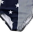 thumbnail image 5 of StylesILove Mommy and Daughter Navy Blue One Piece Swimsuit American Flag Matching Holiday Bathing Suit Beach Pool Swimwear, 5 of 9