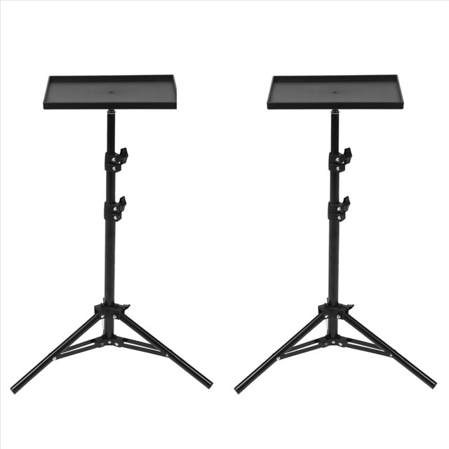 2X Projector Tray Stand Lift Telescopic Rod Live Broadcast Tripod Camera Projector Holder,2 x Projector Tray Stand,Black