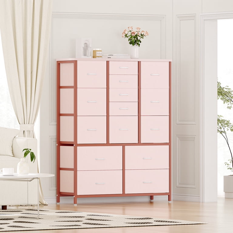 tall dresser for clothing deep Snhomee 5-Drawer Tall Dresser with LED Lights & Shelves – Modern Storage Cabinet for Bedroom, Living Room & Entryway 31.3