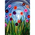 thumbnail image 1 of Kits de pintura de diamante 5D DIY para adultos y niños, flores, taladro redondo completo, pintura artística con gemas de cristal, perfecta para decoración de la pared del hogar, regalo, 1 of 4