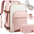 thumbnail image 1 of Large Travel Backpack for Women & Men, 40L Carry on Backpack for Airplanes, TSA Personal Item Travel Bag fits 17" Laptop, Waterproof Travel Essentials Airline Approved with 3 Packing Cubes, 1 of 5