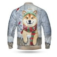 thumbnail image 2 of Playful Shiba Inu Welcomes Winter Snowy Day with Cardinal Bird All Over Print 3D Baseball Jacket Shibas Dog Lovers Gifts Idea Bomber Jacket Softball - 12017, 2 of 6