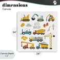 thumbnail image 4 of Stupell Industries Contemporary Let's Build Various Construction Trucks Canvas Art, 24 x 24, by Creative Studio, 4 of 8