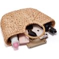 thumbnail image 4 of Kukuzhu Womens Large Straw Beach Tote Bag Hobo Summer Handwoven Bags Purse wth Pom Poms, 4 of 7