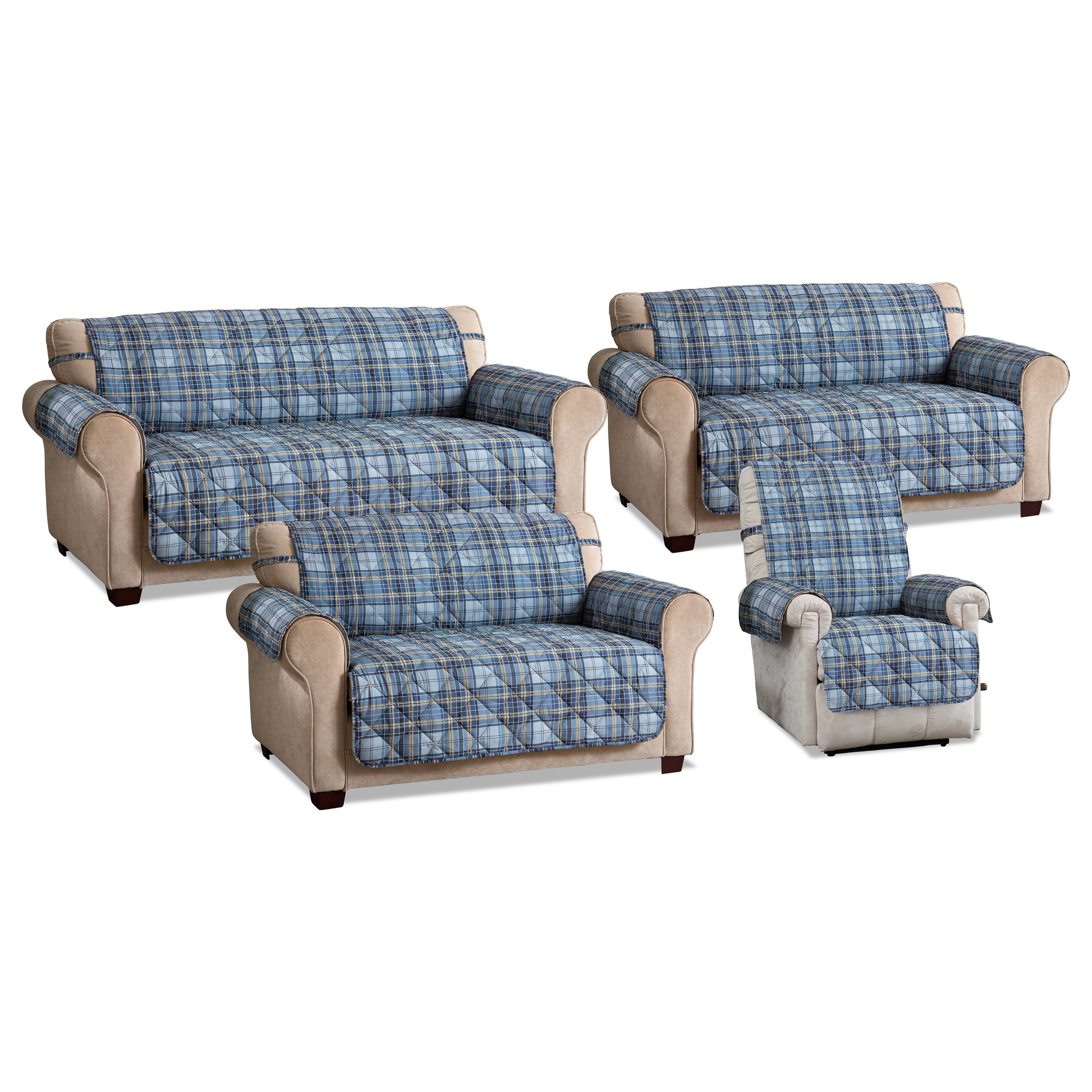 Plaid IN Coral Milan Single Bed Sofa Blue Official Product 130 X 160 C