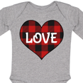 thumbnail image 4 of Inktastic Valentine Buffalo Plaid Love Boys or Girls Long Sleeve Baby Bodysuit, 4 of 5