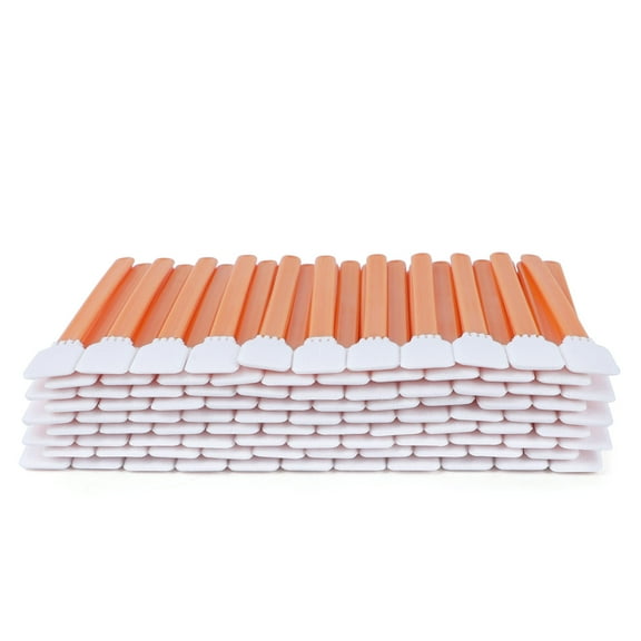 AAwipes 5" Cleanroom Swabs (100 pcs, Length/Swab Head Width=125 mm/14.5 mm, Orange, Rectangular Flat Head) Knitted Polyester Swabs Mid-Size General Purpose Lab Swab Sticks (A7145B)
