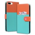 thumbnail image 1 of Compatible avec iPhone 8 Plus Étui Portefeuille Motif Animaux Mignons avec Fentes pour Cartes Couverture Rabattable, 1 of 5