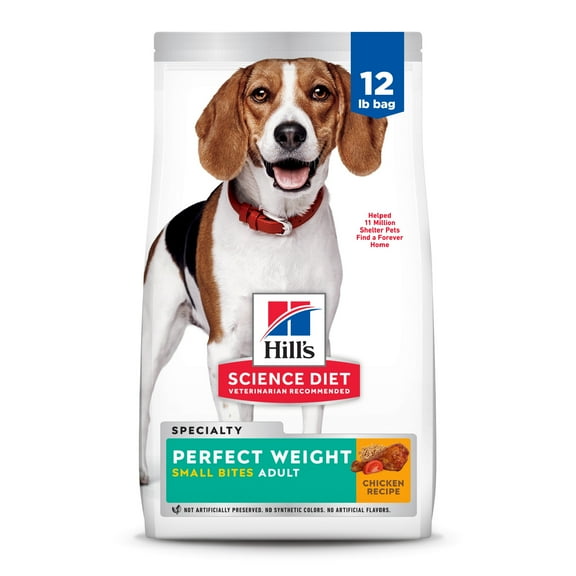 Hill's Science Diet Perfect Weight Small Bites Chicken Dry Dog Food, 12lb Bag