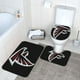 thumbnail image 3 of Juego de alfombras de baño de 3 piezas del equipo Atlanta Alfombra antideslizante para baño de 24 x 16 pulgadas, 3 of 7