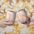 thumbnail image 2 of 12oz Insulated Wine Tumbler with Lid & Straw, Stainless Steel Egg Shape Cup, Liquid & Marble Print, 2 of 5