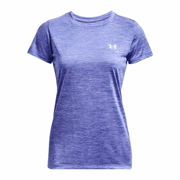 Under Armour Women's Heat Tech -Twist Quick Dry Workout T-Shirt, 1277206 (Water & Silver, L)