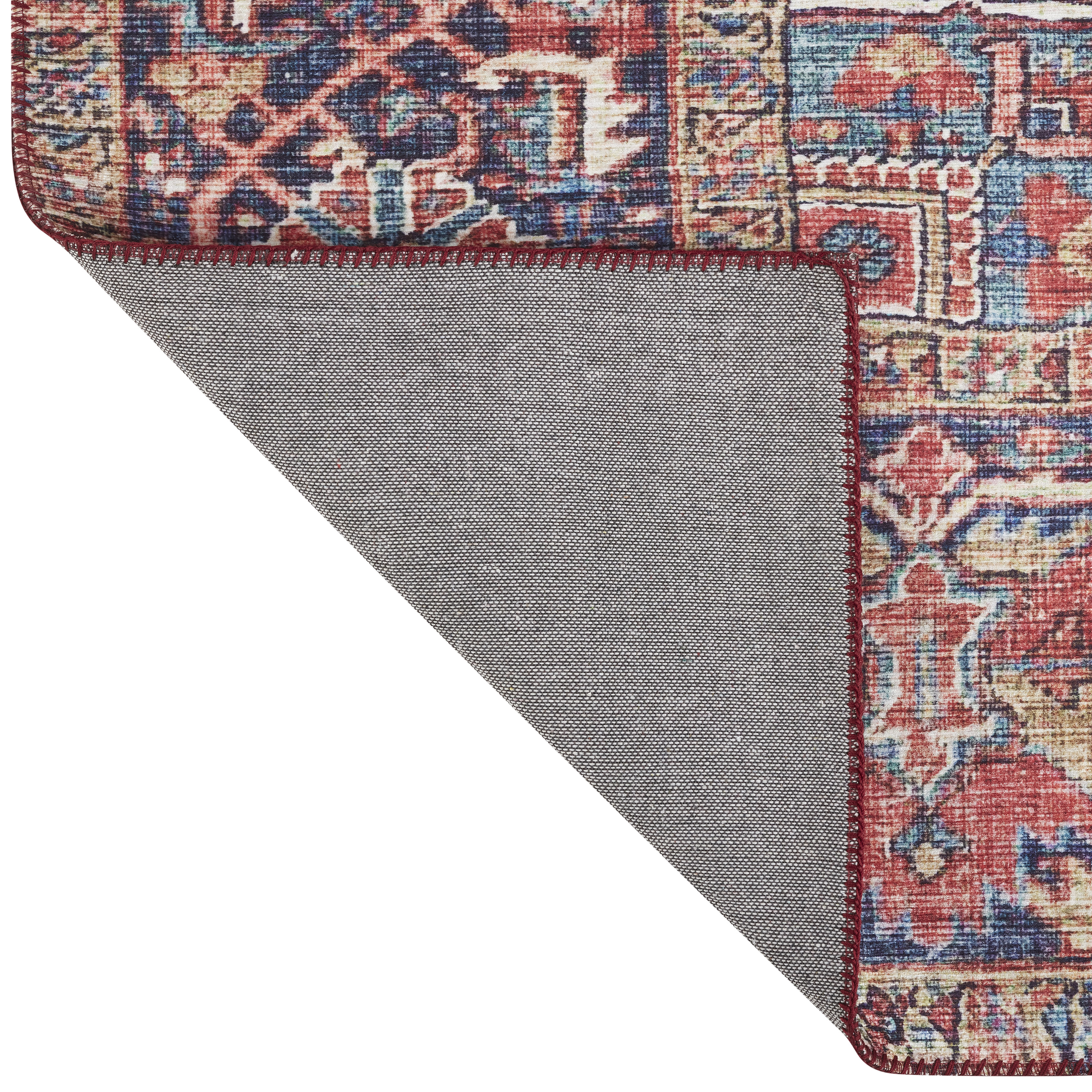 Red Multi Medallion Area Rug, 8' x 11'
