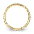 thumbnail image 2 of 1/2ct Natural Diamond Wedding Ring Womens Stackable Eternity Band 14k Yellow Gold, 2 of 3