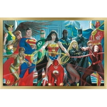DC Comics - Justice League - Alex Ross - The Elite Wall Poster, 14.725" x 22.375", Framed
