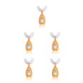 thumbnail image 1 of Toystoory Cepillo de de silicona en forma de U de doble cara Gadget de entrenamiento para bebés Pequeño, naranja Type2 NO2, 1 of 6