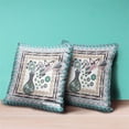 thumbnail image 3 of Love Your Vase Peacock Throw Pillow with Removable Cover in Gray Black Pink 18x18, 3 of 7