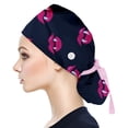 thumbnail image 1 of Harpily Scrub Cap with Buttons Print Bouffant Hat for Womens and Mens, 1 of 2