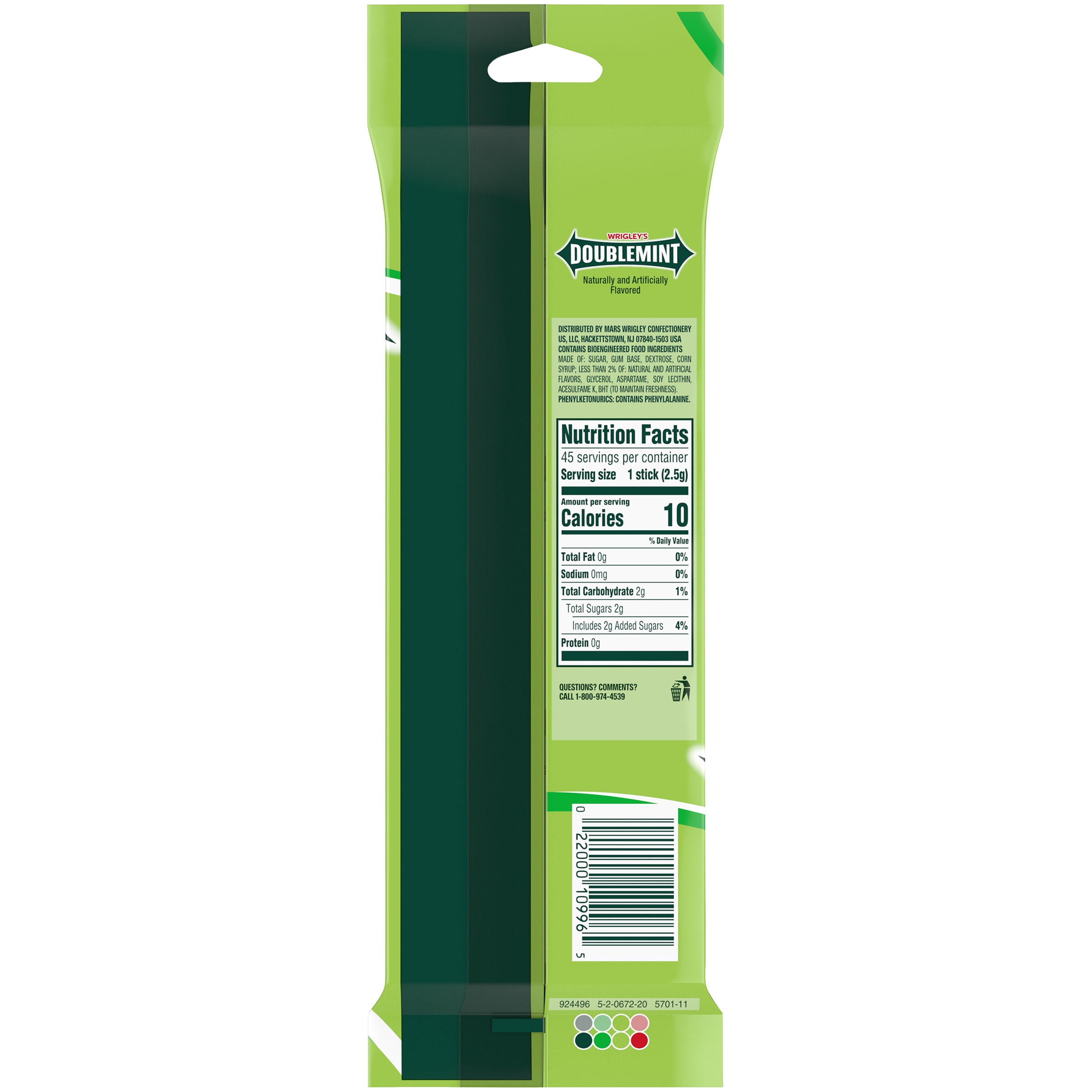 Wrigley's Doublemint Bulk Chewing Gum, Value Pack - 15 Count (3 Pack - Total of 45 Pieces)