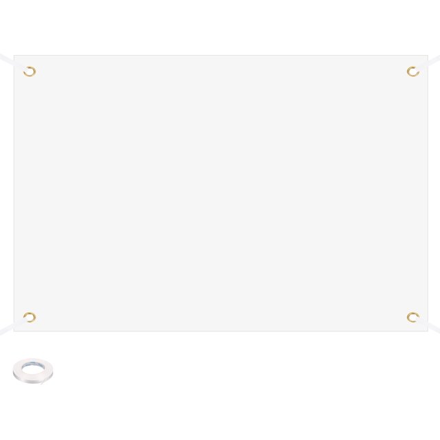 Uxcell Large White Blank Banner and Signs 2 x 3 Feet, 1 Set Sublimation Banners