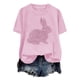 thumbnail image 5 of Tops de Cuello Alto para las Mujeres Amante Impreso Camiseta Cuello Redondo Manga Corta, Poliéster Spandex, 5 of 7