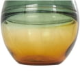 thumbnail image 4 of DecMode 11" Handmade Ombre Green Glass Vase with Yellow Base, 4 of 9