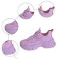 thumbnail image 5 of Rokment Womens Dad Fashion Sneakers Platform Chunky Walking Running Shoes 2026 Spring Fall Breathable Mesh Height Increasing Casual Tennis Shoes Purple Size 6.5, 5 of 7